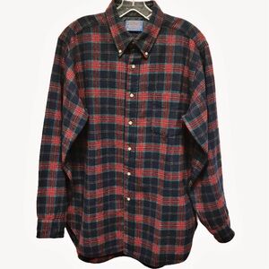 Pendleton Vintage Men’s Plaid Virgin Wool Shirt Size L